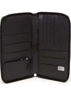 Bester Verkauf 😀 Accessoires Eastpak Leder-Geldbörse "Tait RFID" In Schwarz - (B)12 X (H)22 X (T)2 Cm Günstig Kaufen 🔥 -Eastpak Verkaufsladen eastpak leder geldborse tait rfid in schwarz b 12 x h 22 x t 2 cm 2